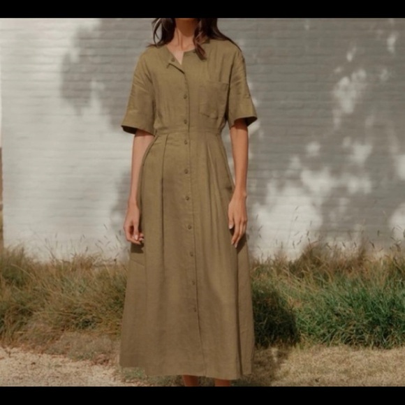 Jenni Kayne 100% Linen Long Sleeve Dress - Picture 1 of 10